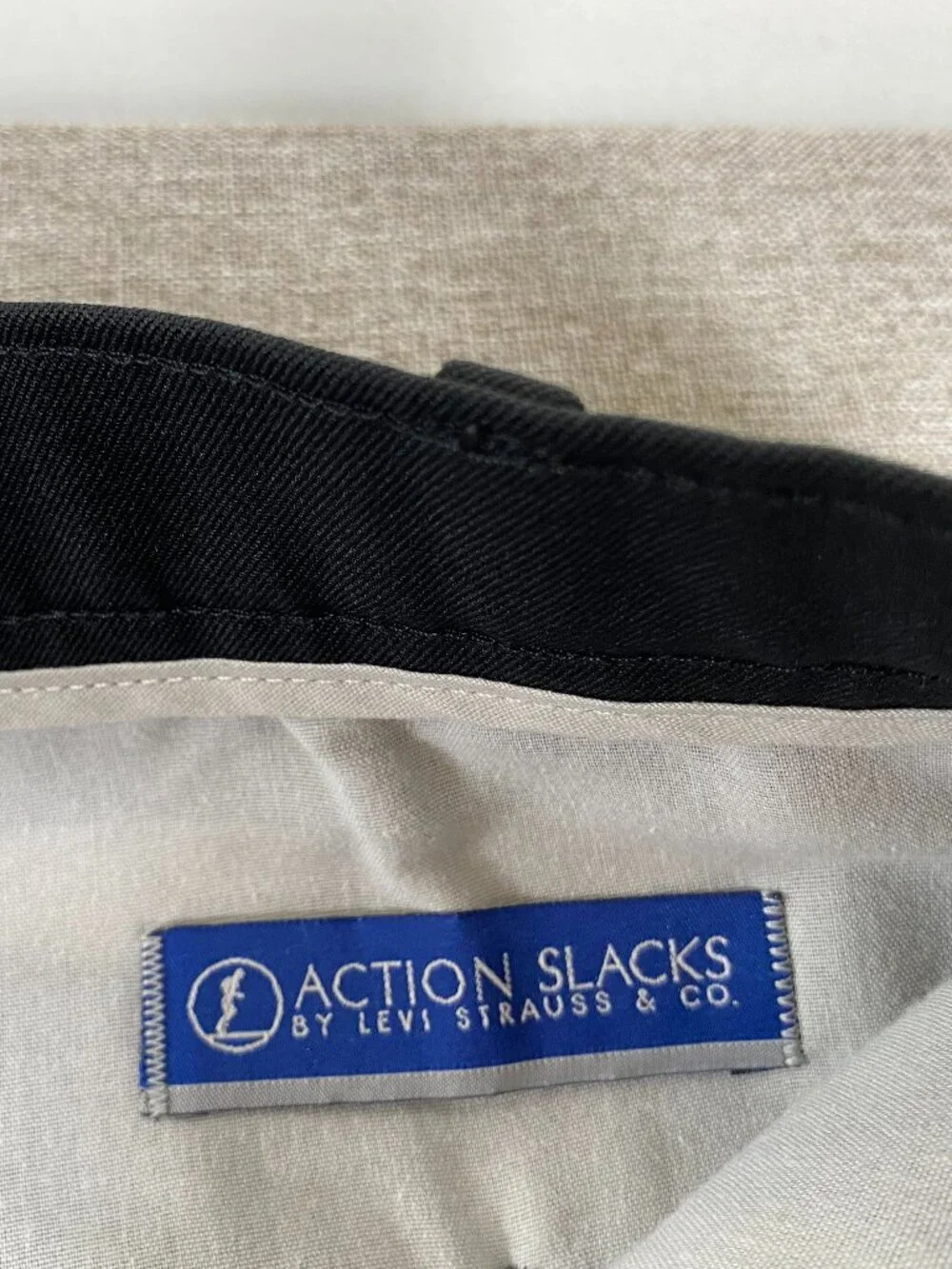 Vintage Levi's Action Slacks Men's 44 x 32 High Rise Black Office Career VTG